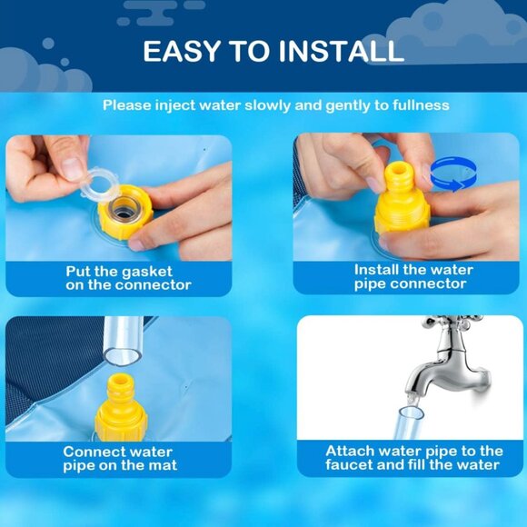 Splash Sprinkler Pad for Dogs - 59" - Picture 7 of 8